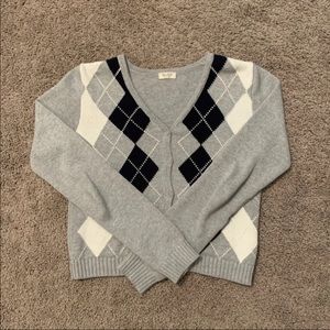Brandy Melville Elizabeth Argyle Sweater